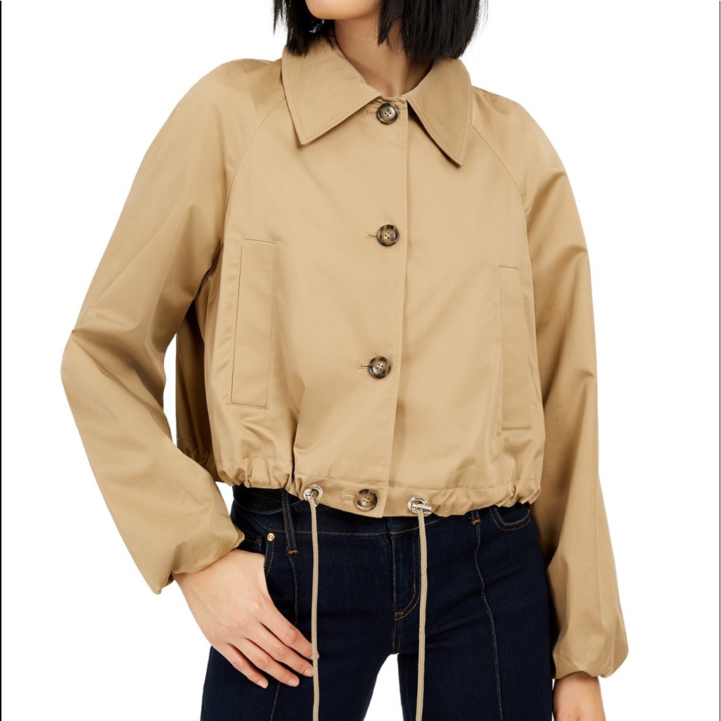 Inc Drawstring Bomber Jacket